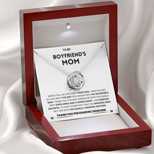 Boyfriends Mom Gift- Love Knot Necklace
