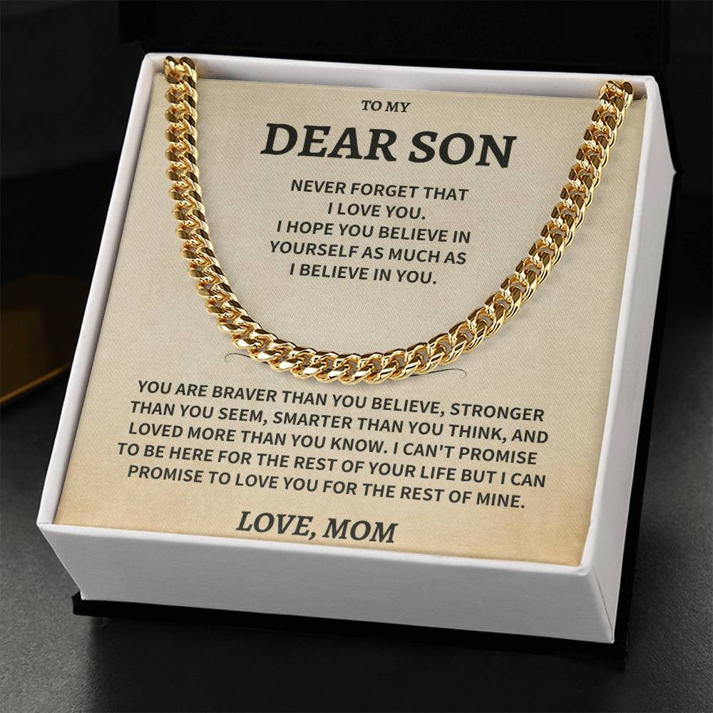 Son Gift-Never Forget-From Mom