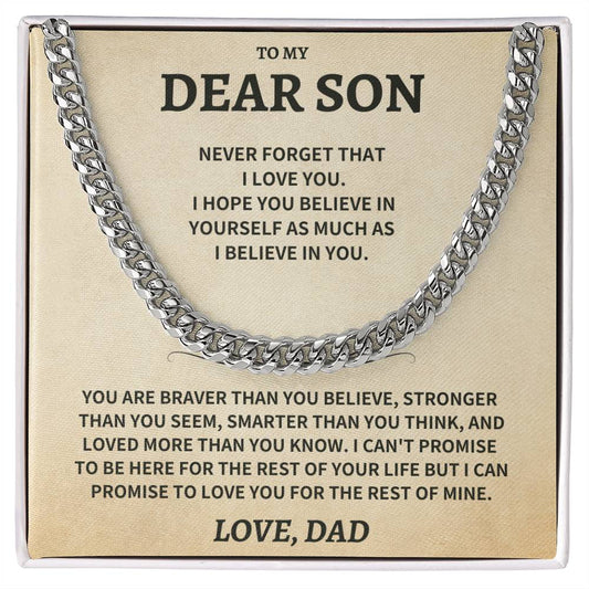 Son Gift-Believe In Yourself- From Dad