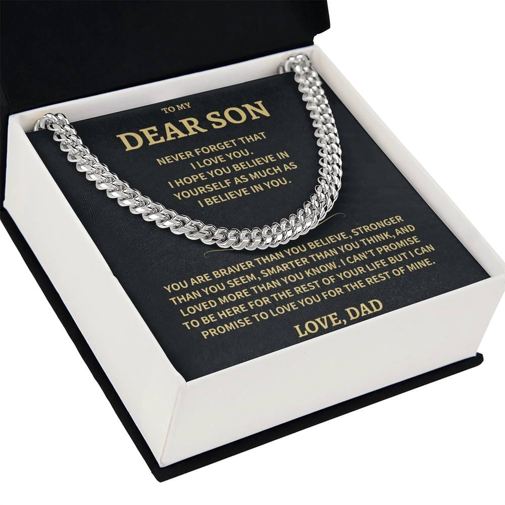 Son Gift-Cuban Link Chain-From Dad