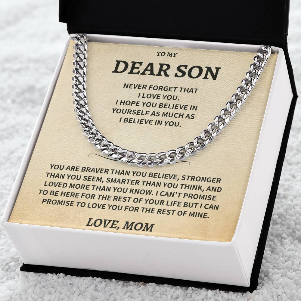 Son Gift-Never Forget-From Mom