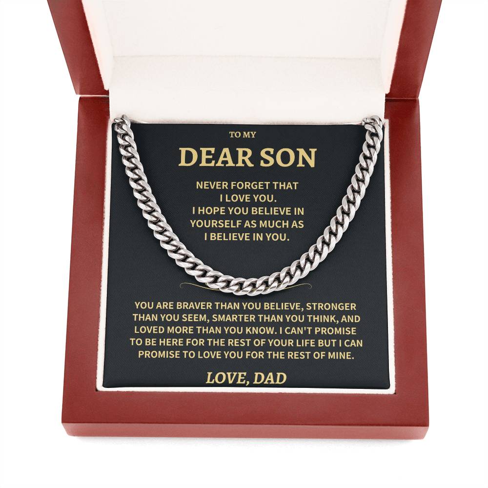 Son Gift-Cuban Link Chain-From Dad