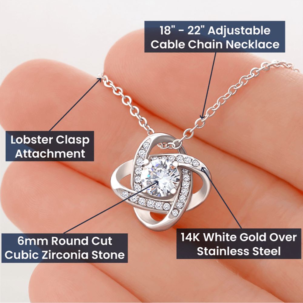 Future Wife Gift- My Last Everything- Love Knot Necklace
