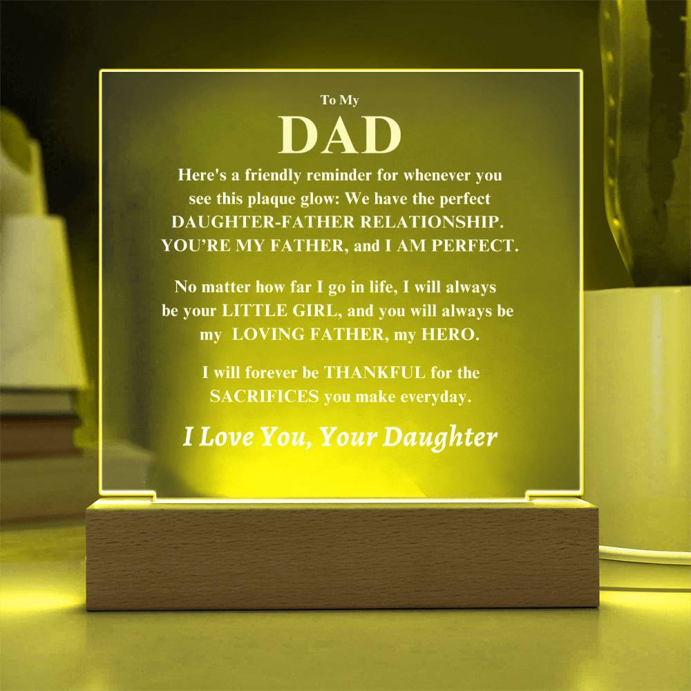 Dad Gift- From Daughter, "I Will Always Be Your Little Girl"