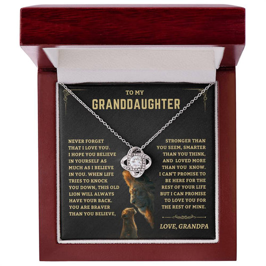 Granddaughter Gift-Never Forget-From Grandpa