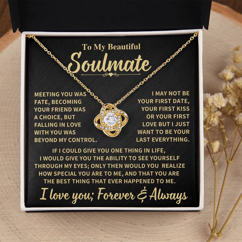 Beautiful Soulmate Gift, "Meeting you was fate" Jewelry