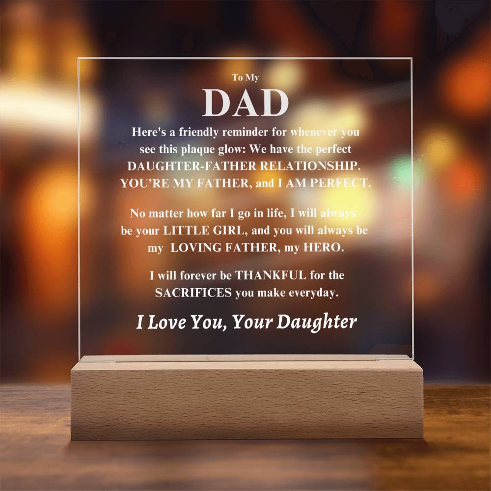 Dad Gift- From Daughter, "I Will Always Be Your Little Girl" Jewelry