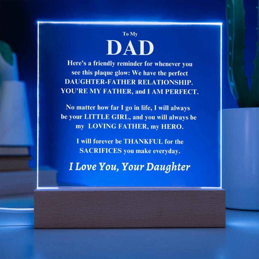 Dad Gift- From Daughter, "I Will Always Be Your Little Girl" Jewelry