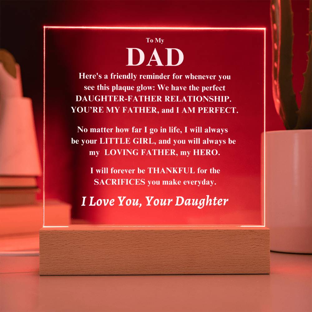 Dad Gift- From Daughter, "I Will Always Be Your Little Girl" Jewelry