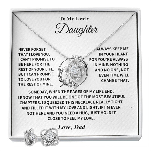 Daughter Gift From Dad, "Always Keep Me In Your Heart" Jewelry