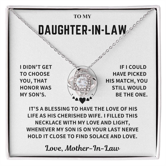 Daughter-in-Law Gift-Love Knot Necklace Jewelry