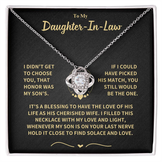 Daughter-in-Law Gift-Love Knot Necklace Jewelry