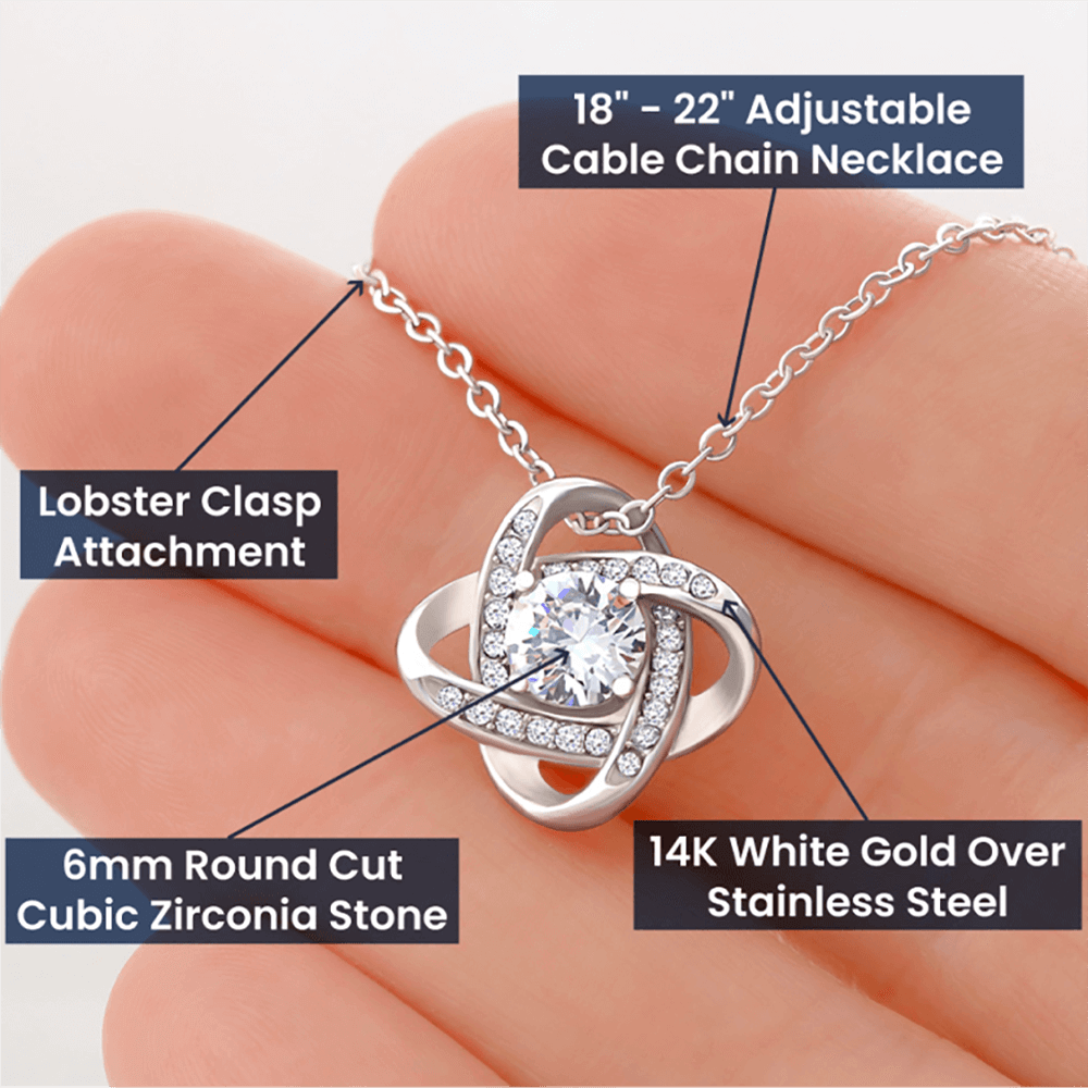 Future Wife Gift- My Last Everything- Love Knot Necklace Jewelry