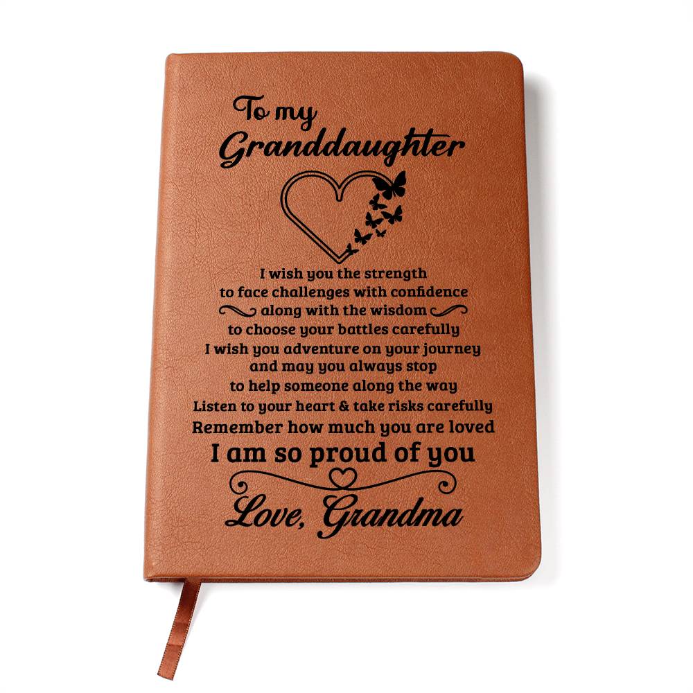 Granddaughter Gift From Grandma, "Proud Of You", Graphic Journal Jewelry