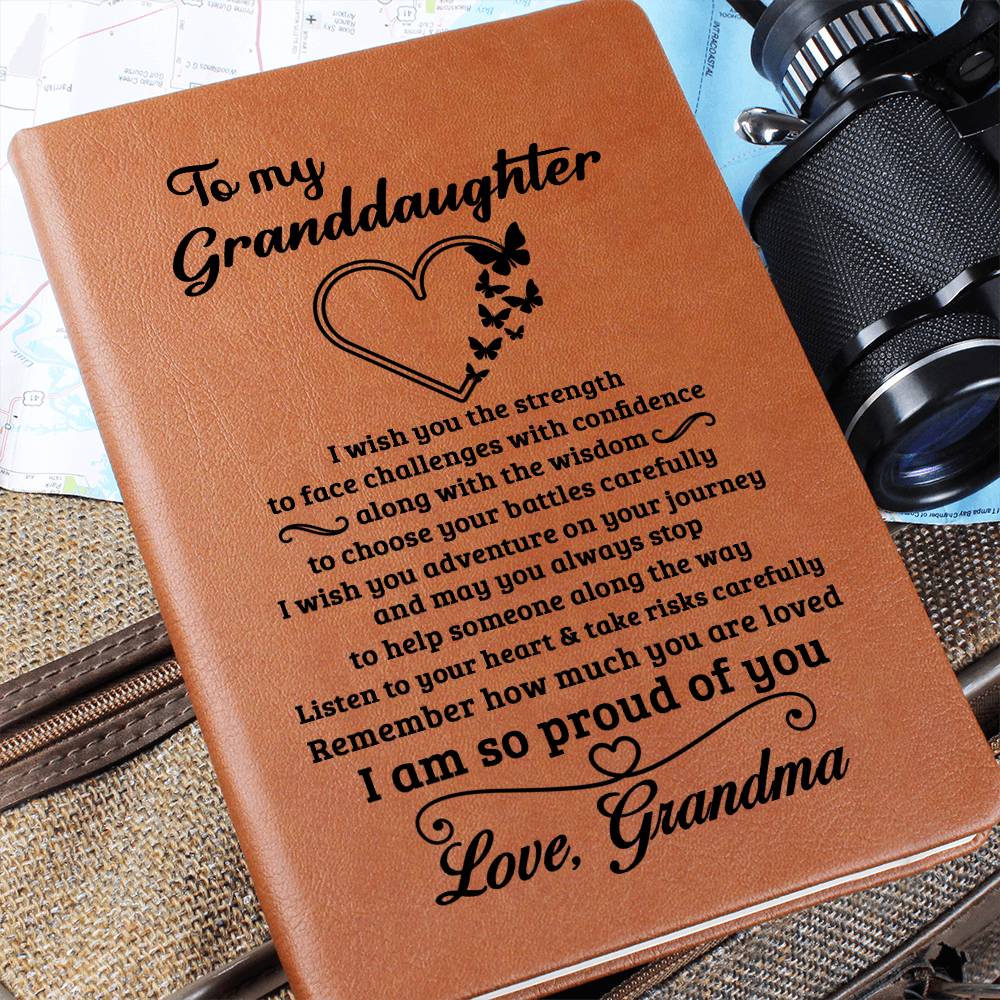 Granddaughter Gift From Grandma, "Proud Of You", Graphic Journal Jewelry