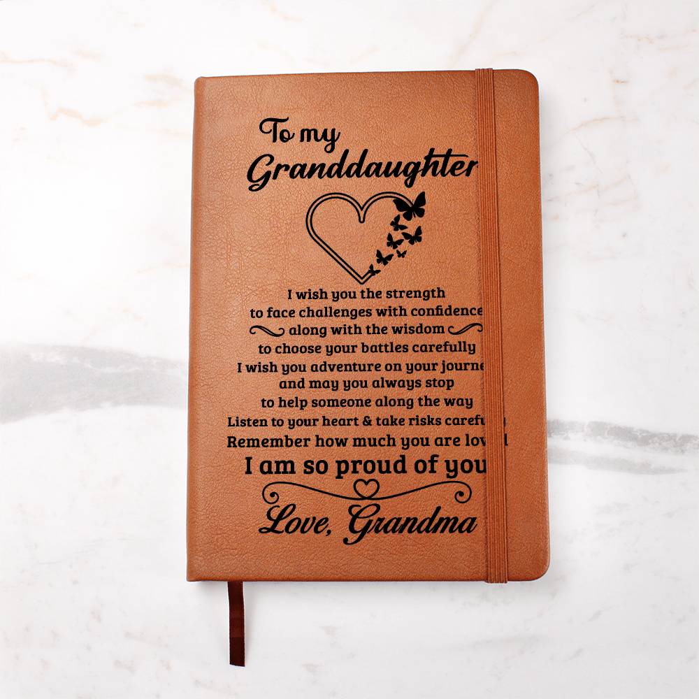 Granddaughter Gift From Grandma, "Proud Of You", Graphic Journal Jewelry