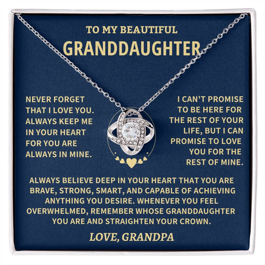 Granddaughter Gift, From Grandpa, ''Believe In Yourself'' Jewelry