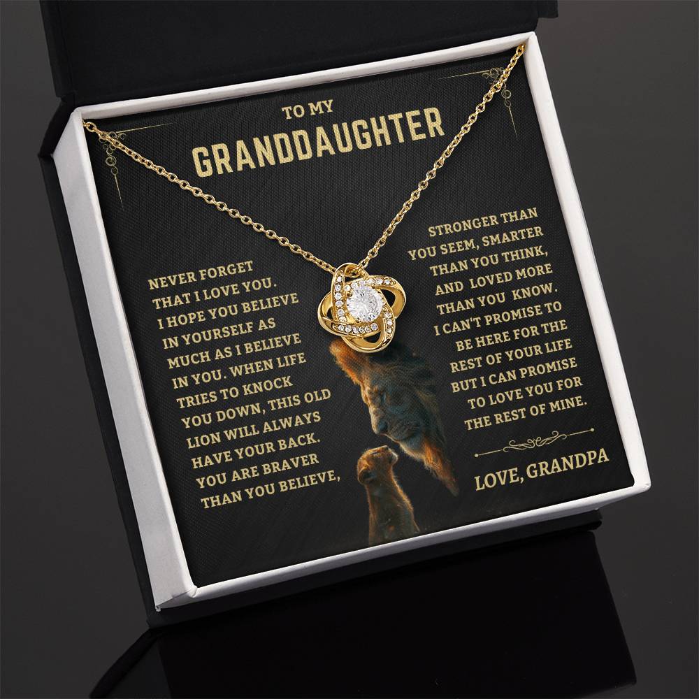 Granddaughter Gift-Never Forget-From Grandpa Jewelry