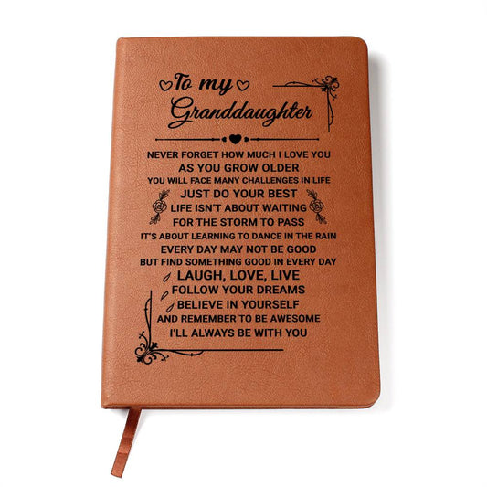 Granddaughter-leather Journal Jewelry