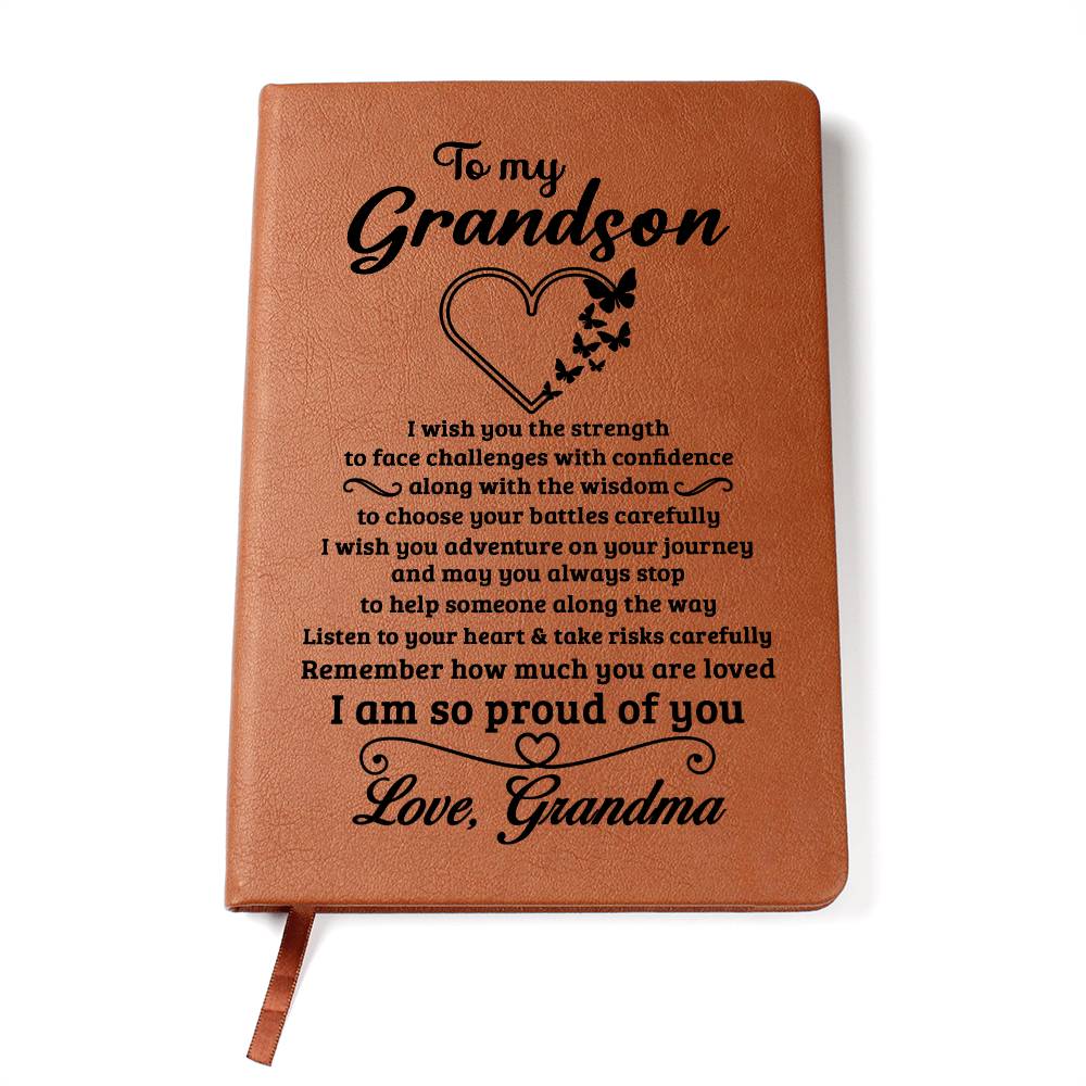 Grandson Gift From Grandma, "Proud Of You", Graphic Journal Jewelry