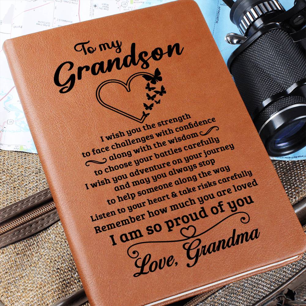 Grandson Gift From Grandma, "Proud Of You", Graphic Journal Jewelry