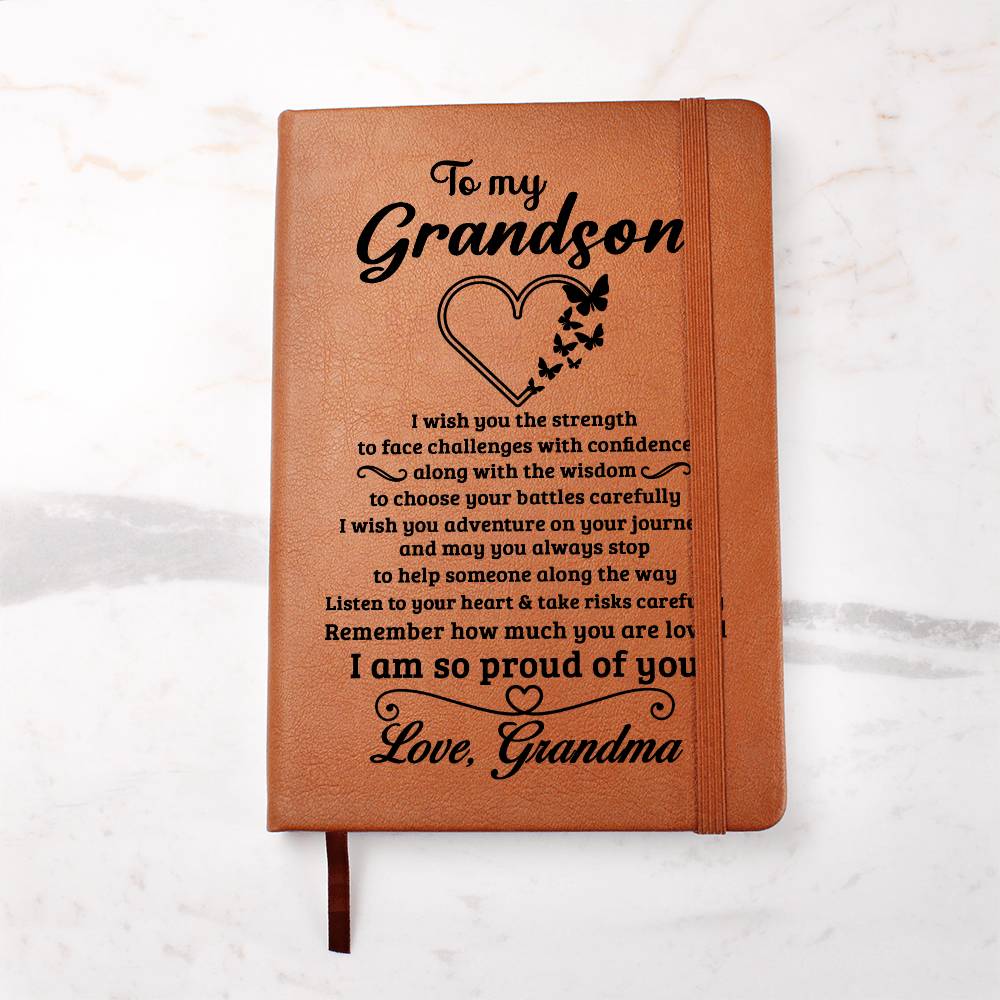 Grandson Gift From Grandma, "Proud Of You", Graphic Journal Jewelry