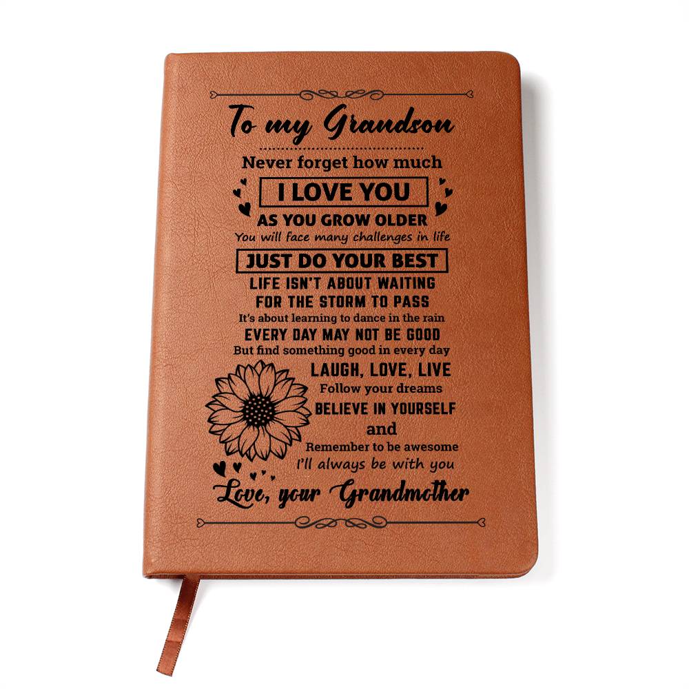 Grandson Gift From Grandmother, "Never Forget", Graphic Journal Jewelry