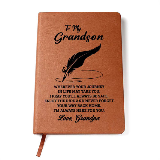 Grandson Gift From Grandpa, "Never Forget", Graphic Journal Jewelry