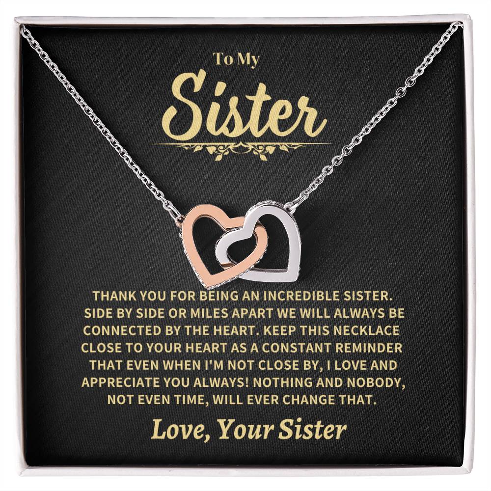 Sister Gift-Connected By Heart Jewelry