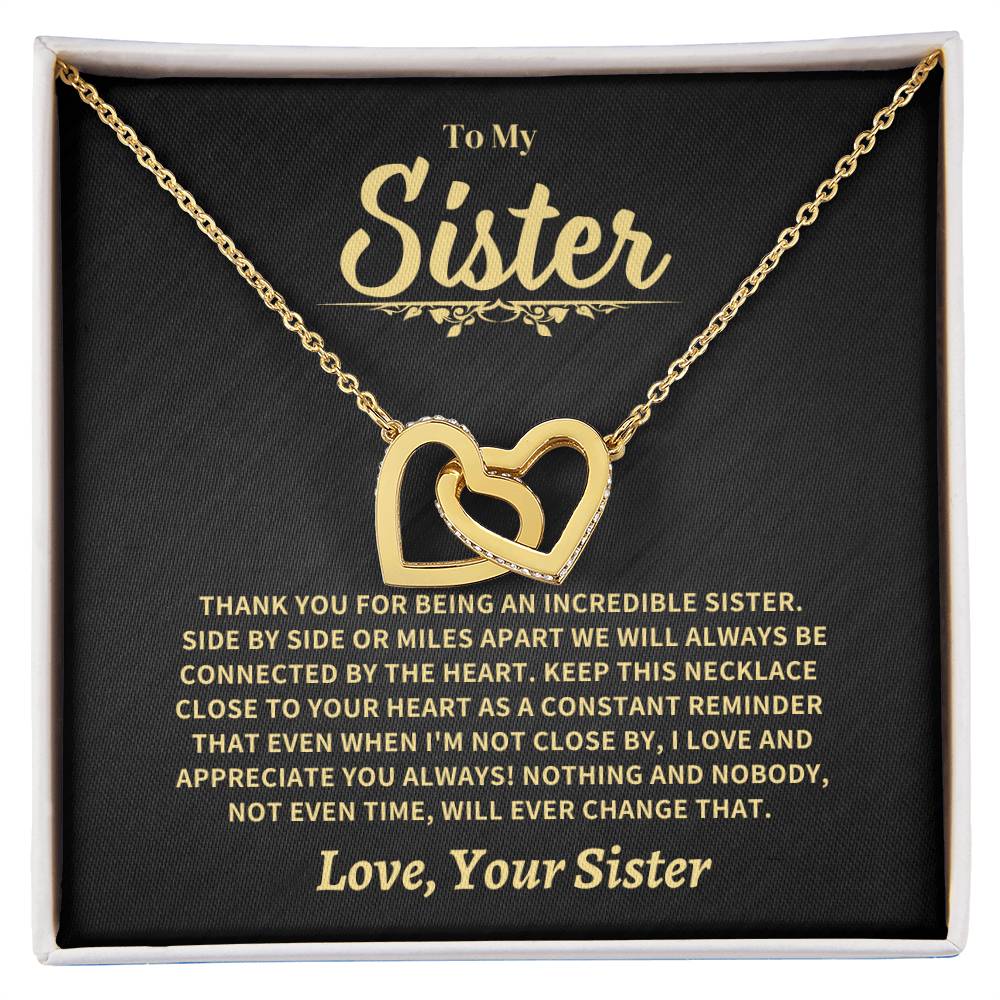 Sister Gift-Connected By Heart Jewelry