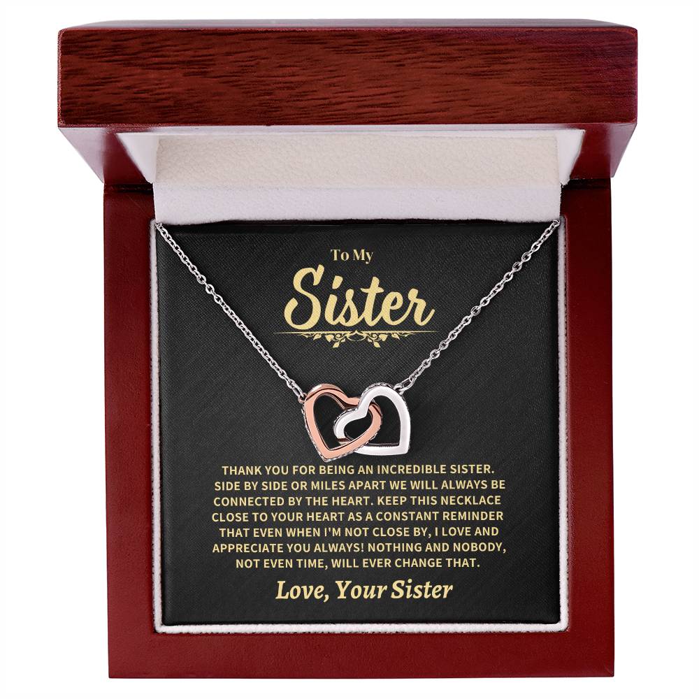 Sister Gift-Connected By Heart Jewelry