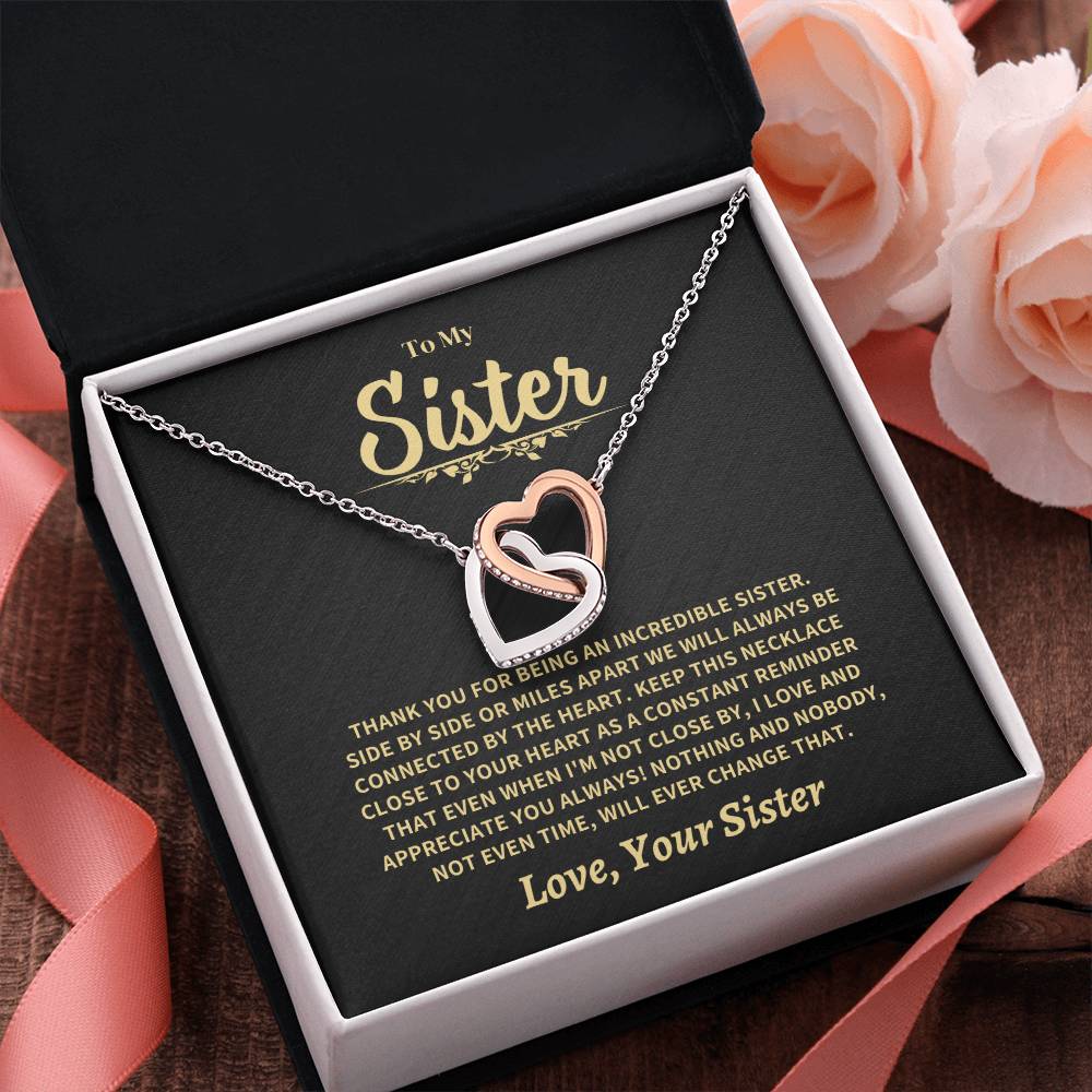 Sister Gift-Connected By Heart Jewelry