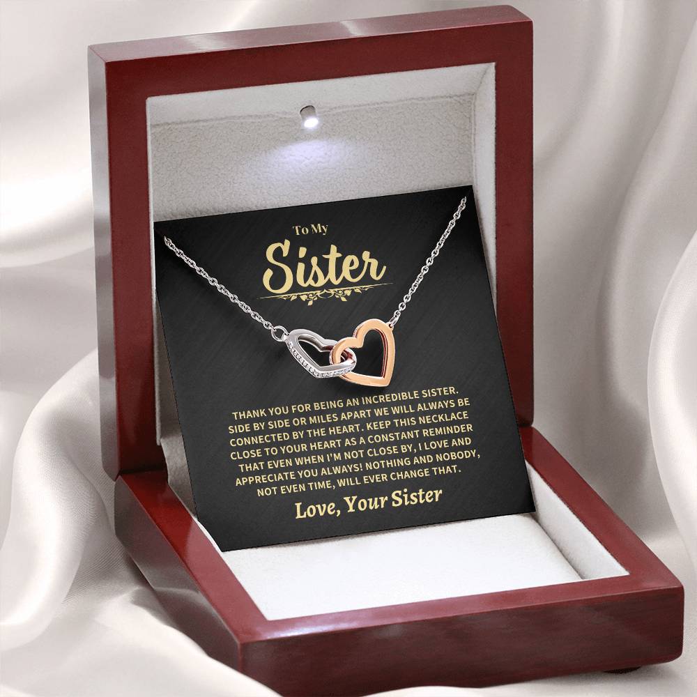 Sister Gift-Connected By Heart Jewelry