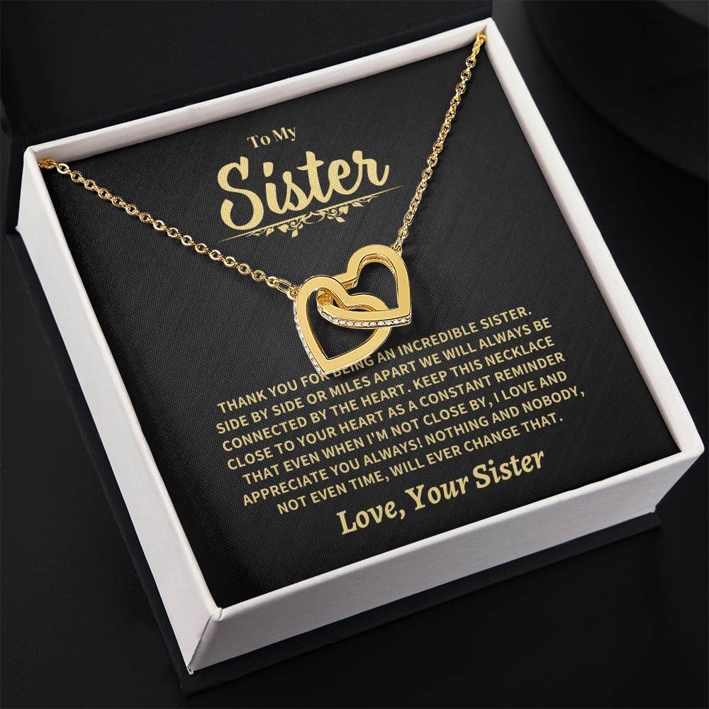 Sister Gift-Connected By Heart Jewelry