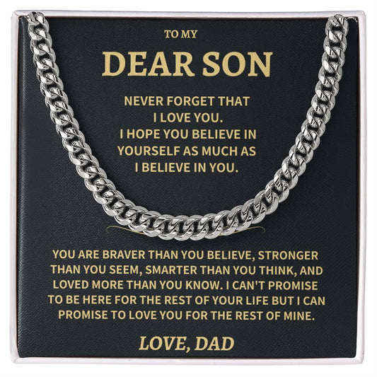 Son Gift-Cuban Link Chain-From Dad Jewelry