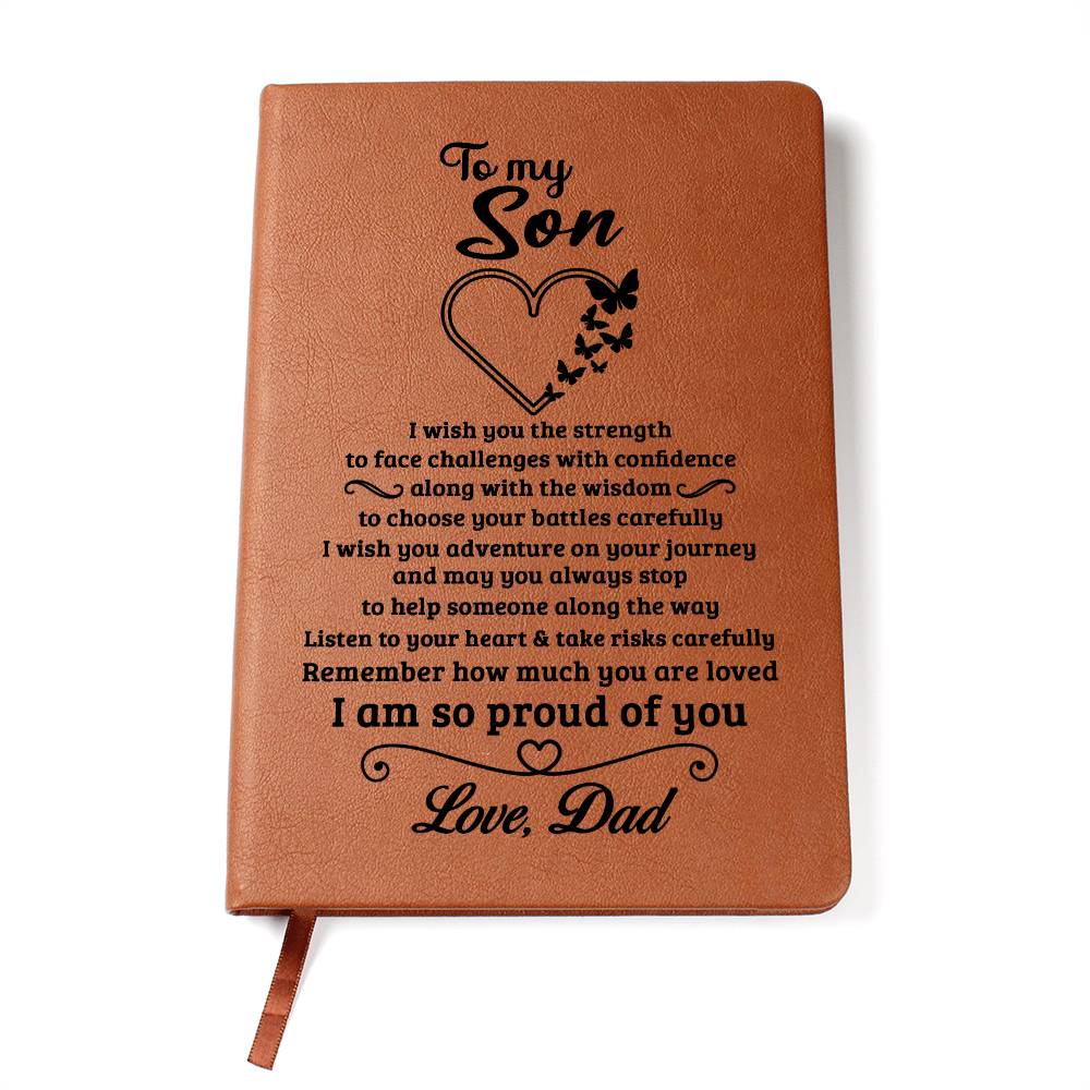 Son  Gift From Dad, "Proud Of You", Graphic Journal Jewelry