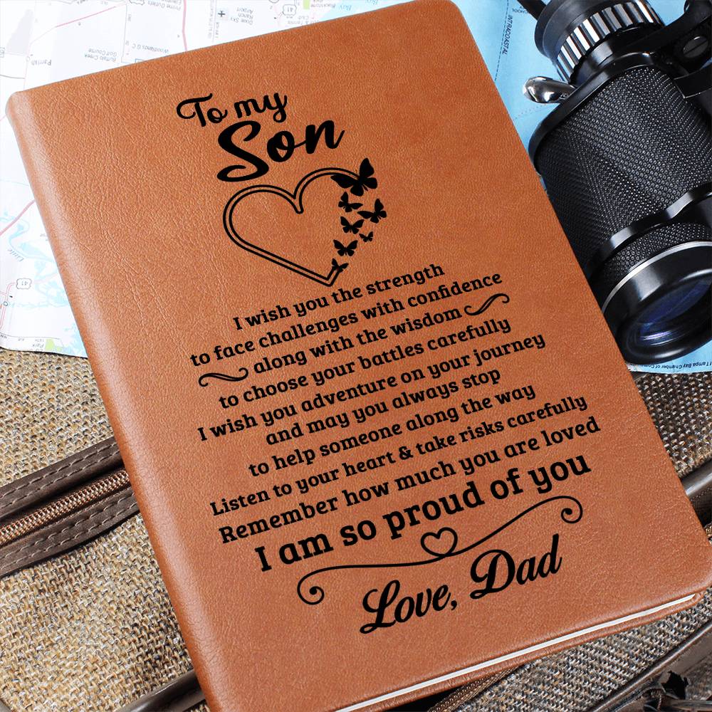 Son  Gift From Dad, "Proud Of You", Graphic Journal Jewelry