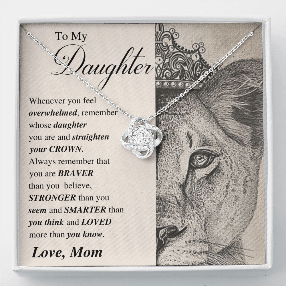 Daughter Necklace Gift; Straighten Your Crown
