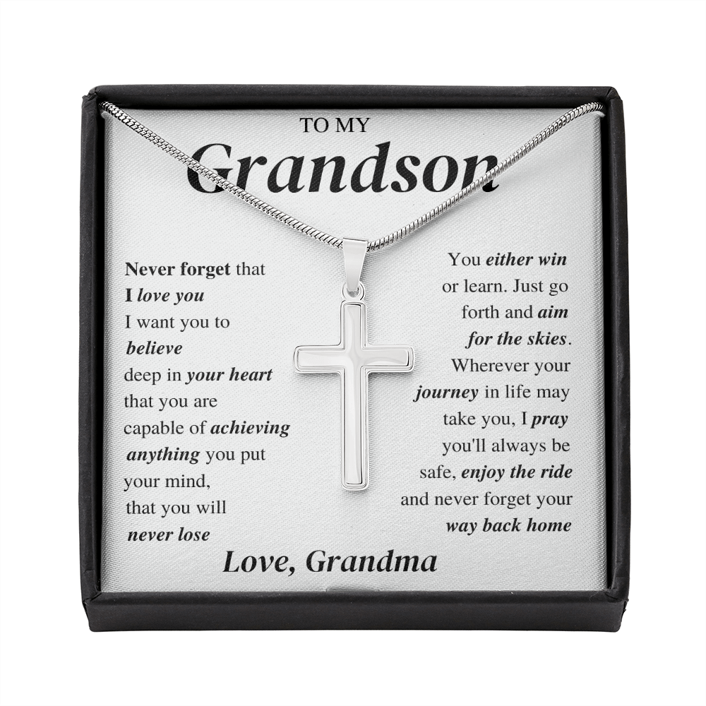 Grandson Gift; Cross Necklace Jewelry