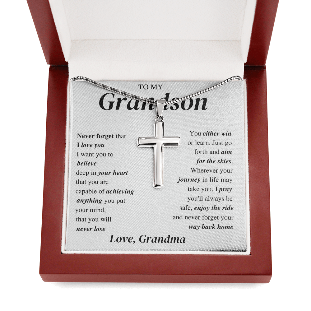 Grandson Gift; Cross Necklace Jewelry