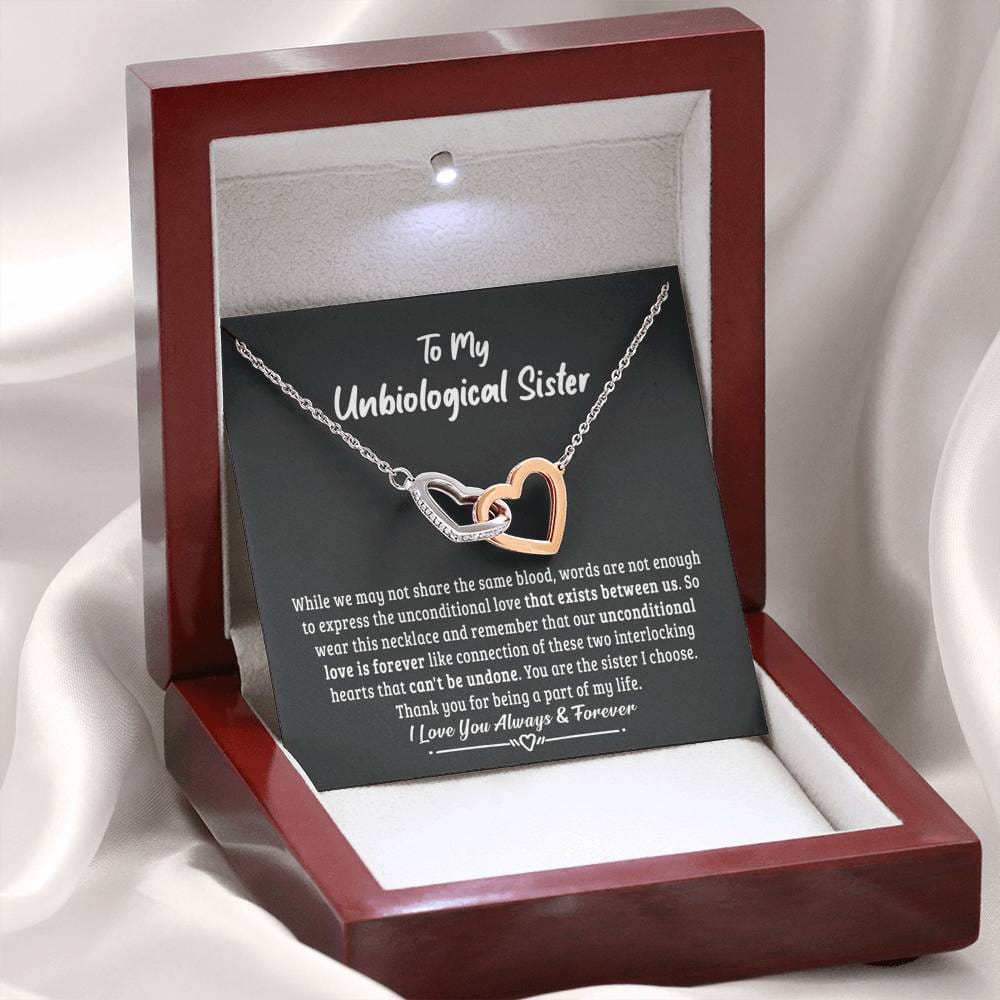 Unbiological sister gift-Unconditional love is forever Jewelry