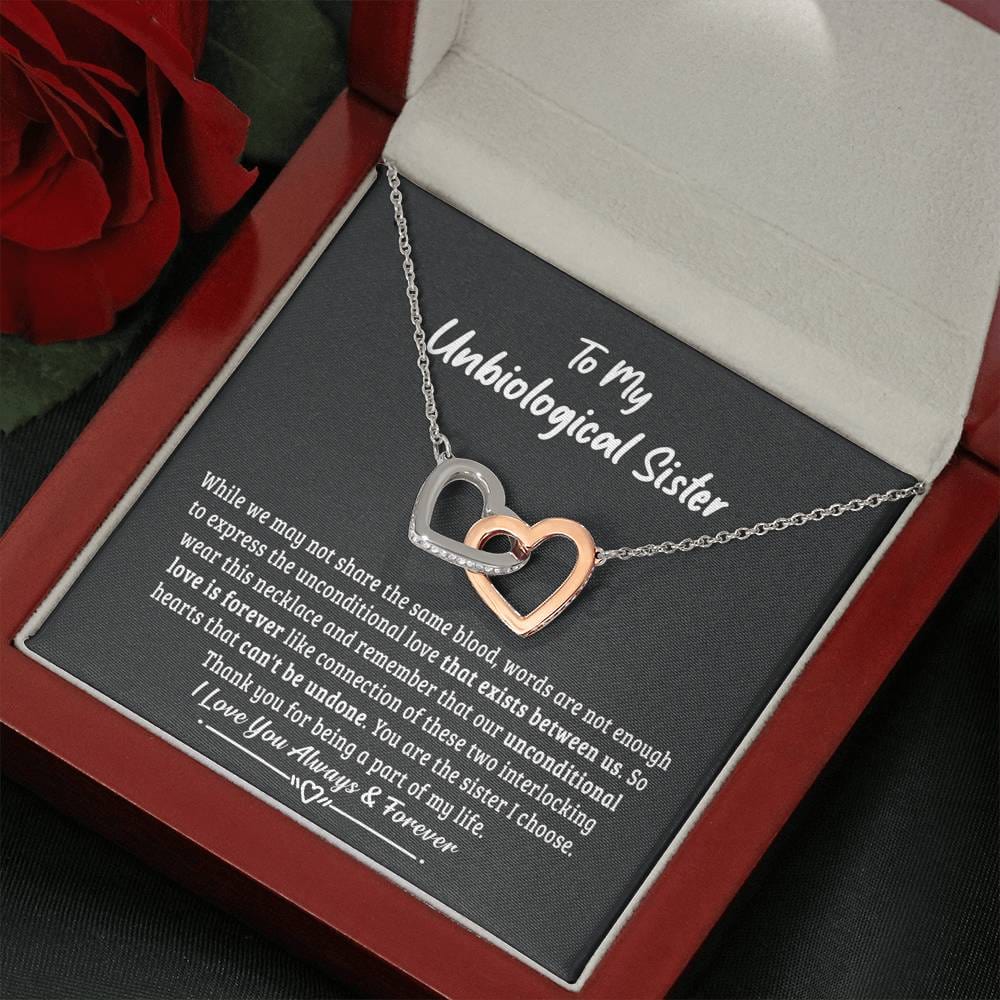 Unbiological sister gift-Unconditional love is forever Jewelry