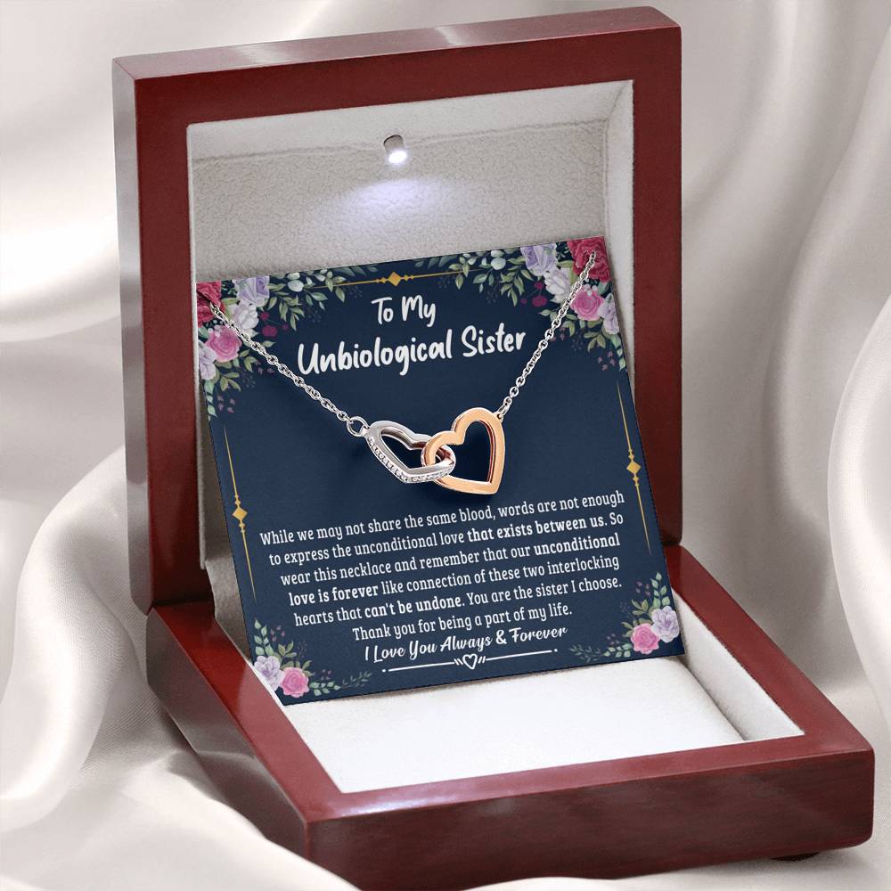 Unbiological sister gift-Unconditional love is forever Jewelry