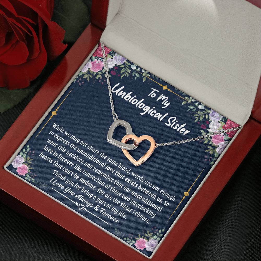 Unbiological sister gift-Unconditional love is forever Jewelry