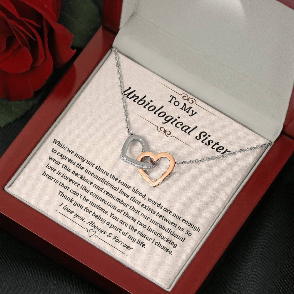 Unbiological sister gift-Unconditional love is forever Jewelry